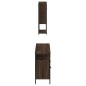 vidaXL Set de muebles baño 3 pzas madera contrachapada roble marrón vidaXL Set de muebles baño 3 pzas madera contrachapada roble marrón