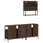 vidaXL Set de muebles baño 3 pzas madera contrachapada roble marrón vidaXL Set de muebles baño 3 pzas madera contrachapada roble marrón