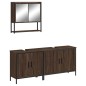 vidaXL Set de muebles baño 3 pzas madera contrachapada roble marrón vidaXL Set de muebles baño 3 pzas madera contrachapada roble marrón