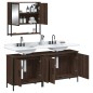vidaXL Set de muebles baño 3 pzas madera contrachapada roble marrón vidaXL Set de muebles baño 3 pzas madera contrachapada roble marrón