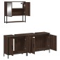 vidaXL Set de muebles baño 3 pzas madera contrachapada roble marrón vidaXL Set de muebles baño 3 pzas madera contrachapada roble marrón