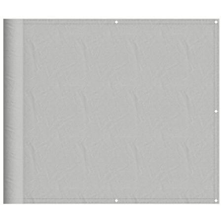 vidaXL Pantalla de balcón 100% poliéster Oxford gris claro 90x400 cm