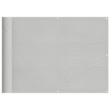 vidaXL Pantalla de balcón 100% poliéster Oxford gris claro 75x400 cm