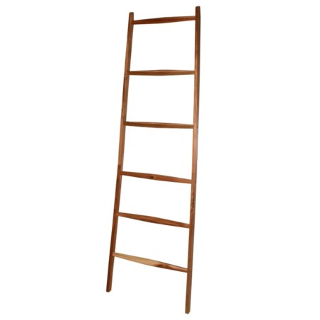 Bathroom Solutions Toallero de escalera con 6 barras madera natural