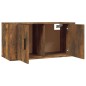 vidaXL Set de muebles de TV 3 pzas madera contrachapada roble ahumado