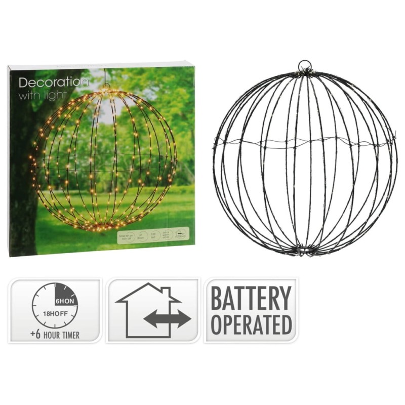 ProGarden Bola decorativa LED plegable 30 cm ProGarden Bola decorativa LED plegable 30 cm