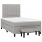 vidaXL Cama box spring con colchón tela gris claro 120x190 cm vidaXL Cama box spring con colchón tela gris claro 120x190 cm