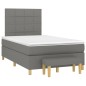 vidaXL Cama box spring con colchón tela gris oscuro 120x190 cm vidaXL Cama box spring con colchón tela gris oscuro 120x190 cm