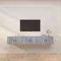 vidaXL Muebles para TV de pared 3 uds gris Sonoma 80x34,5x40 cm vidaXL Muebles para TV de pared 3 uds gris Sonoma 80x34,5x40 cm
