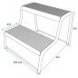 ProPlus Peldaño doble para caravana/autocaravana negro ProPlus Peldaño doble para caravana/autocaravana negro