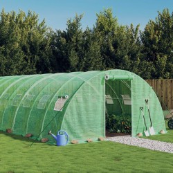 vidaXL Invernadero con estructura de acero verde 80 m² 20x4x2 m