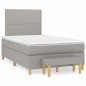 vidaXL Cama box spring con colchón tela gris claro 120x190 cm vidaXL Cama box spring con colchón tela gris claro 120x190 cm