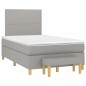 vidaXL Cama box spring con colchón tela gris claro 120x190 cm vidaXL Cama box spring con colchón tela gris claro 120x190 cm