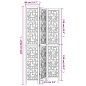 vidaXL Biombo separador de 3 paneles madera maciza paulownia marrón vidaXL Biombo separador de 3 paneles madera maciza paulownia marrón