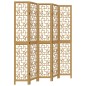 vidaXL Biombo separador de 5 paneles madera maciza paulownia marrón vidaXL Biombo separador de 5 paneles madera maciza paulownia marrón