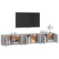 vidaXL Muebles para TV de pared 3 uds gris Sonoma 80x34,5x40 cm vidaXL Muebles para TV de pared 3 uds gris Sonoma 80x34,5x40 cm