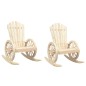 vidaXL Sillas mecedoras Adirondack 2 uds madera maciza de abeto vidaXL Sillas mecedoras Adirondack 2 uds madera maciza de abeto