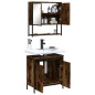vidaXL Set de muebles baño 2 pzas madera contrachapada roble ahumado vidaXL Set de muebles baño 2 pzas madera contrachapada roble ahumado