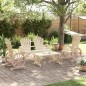 vidaXL Juego de muebles de jardín 4 piezas madera maciza de abeto vidaXL Juego de muebles de jardín 4 piezas madera maciza de abeto