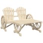 vidaXL Juego de muebles de jardín 4 piezas madera maciza de abeto vidaXL Juego de muebles de jardín 4 piezas madera maciza de abeto
