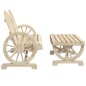 vidaXL Juego de muebles de jardín 4 piezas madera maciza de abeto vidaXL Juego de muebles de jardín 4 piezas madera maciza de abeto