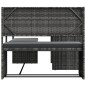 vidaXL Sofá de jardín en forma de L con mesa y cojines ratán PE gris vidaXL Sofá de jardín en forma de L con mesa y cojines ratán PE gris