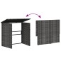 vidaXL Sofá de jardín en forma de L con mesa y cojines ratán PE gris vidaXL Sofá de jardín en forma de L con mesa y cojines ratán PE gris