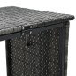 vidaXL Sofá de jardín en forma de L con mesa y cojines ratán PE gris vidaXL Sofá de jardín en forma de L con mesa y cojines ratán PE gris
