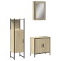 vidaXL Set de muebles de baño 3 pzas madera contrachapada roble Sonoma vidaXL Set de muebles de baño 3 pzas madera contrachapada roble Sonoma