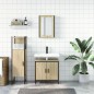 vidaXL Set de muebles de baño 3 pzas madera contrachapada roble Sonoma vidaXL Set de muebles de baño 3 pzas madera contrachapada roble Sonoma