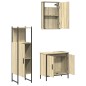 vidaXL Set de muebles de baño 3 pzas madera contrachapada roble Sonoma vidaXL Set de muebles de baño 3 pzas madera contrachapada roble Sonoma