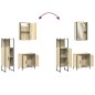 vidaXL Set de muebles de baño 3 pzas madera contrachapada roble Sonoma vidaXL Set de muebles de baño 3 pzas madera contrachapada roble Sonoma