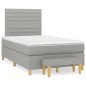 vidaXL Cama box spring con colchón tela gris claro 120x190 cm vidaXL Cama box spring con colchón tela gris claro 120x190 cm