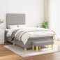 vidaXL Cama box spring con colchón tela gris claro 120x190 cm vidaXL Cama box spring con colchón tela gris claro 120x190 cm