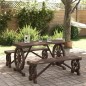 vidaXL Juego de comedor de jardín 3 piezas madera maciza de abeto vidaXL Juego de comedor de jardín 3 piezas madera maciza de abeto