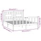 vidaXL Estructura de cama con cabecero madera de pino gris 150x200cm vidaXL Estructura de cama con cabecero madera de pino gris 150x200cm