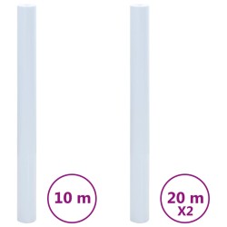vidaXL Láminas de ventana esmerilada 3 uds PVC blanco transparente