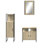 vidaXL Set de muebles de baño 3 pzas madera contrachapada roble Sonoma vidaXL Set de muebles de baño 3 pzas madera contrachapada roble Sonoma