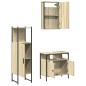 vidaXL Set de muebles de baño 3 pzas madera contrachapada roble Sonoma vidaXL Set de muebles de baño 3 pzas madera contrachapada roble Sonoma