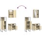 vidaXL Set de muebles de baño 3 pzas madera contrachapada roble Sonoma vidaXL Set de muebles de baño 3 pzas madera contrachapada roble Sonoma