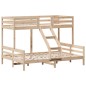 vidaXL Litera de madera maciza de pino 80x200/140x200 cm vidaXL Litera de madera maciza de pino 80x200/140x200 cm