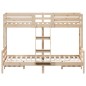 vidaXL Litera de madera maciza de pino 80x200/140x200 cm vidaXL Litera de madera maciza de pino 80x200/140x200 cm