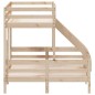 vidaXL Litera de madera maciza de pino 80x200/140x200 cm vidaXL Litera de madera maciza de pino 80x200/140x200 cm