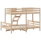vidaXL Litera de madera maciza de pino 80x200/140x200 cm vidaXL Litera de madera maciza de pino 80x200/140x200 cm