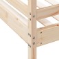 vidaXL Litera de madera maciza de pino 80x200/140x200 cm vidaXL Litera de madera maciza de pino 80x200/140x200 cm