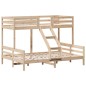 vidaXL Litera de madera maciza de pino 90x200/140x200 cm vidaXL Litera de madera maciza de pino 90x200/140x200 cm