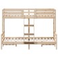 vidaXL Litera de madera maciza de pino 90x200/140x200 cm vidaXL Litera de madera maciza de pino 90x200/140x200 cm