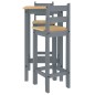 vidaXL Set de bar 3 piezas madera maciza de pino gris vidaXL Set de bar 3 piezas madera maciza de pino gris