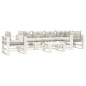 vidaXL Set muebles de palets para jardín 7 pzas madera cojines beige vidaXL Set muebles de palets para jardín 7 pzas madera cojines beige