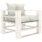vidaXL Set muebles de palets para jardín 7 pzas madera cojines beige vidaXL Set muebles de palets para jardín 7 pzas madera cojines beige